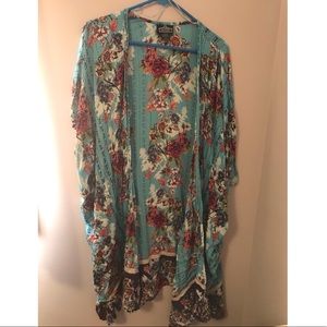 Long, floral kimono